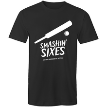 Load image into Gallery viewer, SMASHIN&#39; SIXES - BUSHFIRE APPEAL T-SHIRT (REVERSE)