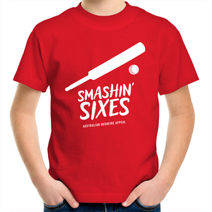 SMASHIN’ SIXES - BUSHFIRE APPEAL KIDS YOUTH T-SHIRT (REVERSE)