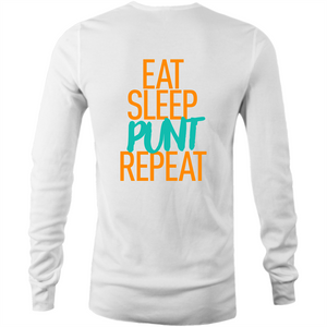 Eat Sleep Punt Repeat Colour  -  Long Sleeve
