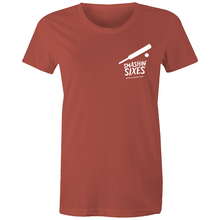 Load image into Gallery viewer, SMASHIN&#39; SIXES - BUSHFIRE APPEAL WOMAN&#39;S T-SHIRT (REVERSE)