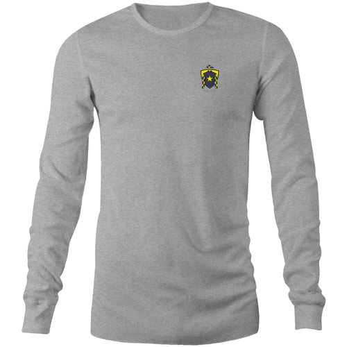 SILVER ON RED - LONG SLEEVE TEE