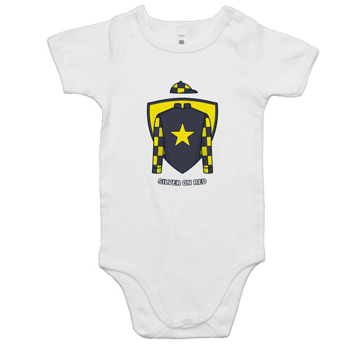 Silver On Red - Baby Onesie Romper