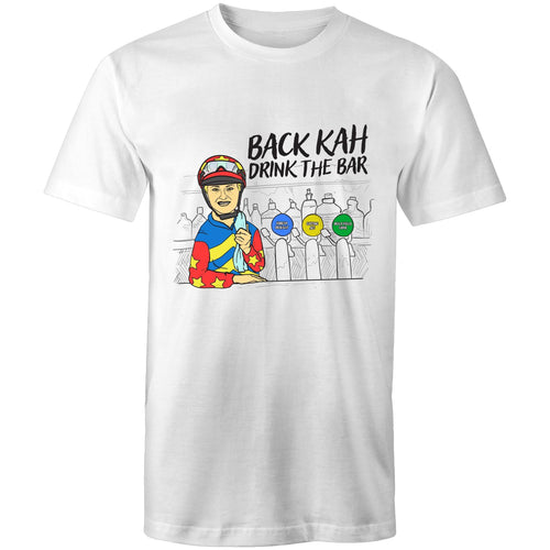 BACK KAH, DRINK THE BAR - TSHIRT (FRONT)
