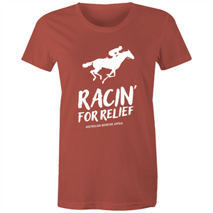 RACIN' FOR RELIEF - BUSHFIRE APPEAL WOMEN'S T-SHIRT (REVERSE)
