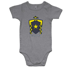 Load image into Gallery viewer, Silver On Red - Baby Onesie Romper