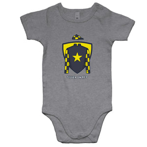 Silver On Red - Baby Onesie Romper