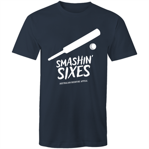SMASHIN' SIXES - BUSHFIRE APPEAL T-SHIRT (REVERSE)