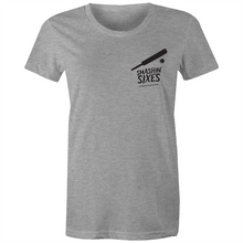 Load image into Gallery viewer, SMASHIN&#39; SIXES - BUSHFIRE APPEAL WOMAN&#39;S T-SHIRT