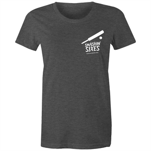 SMASHIN' SIXES - BUSHFIRE APPEAL WOMAN'S T-SHIRT (REVERSE)