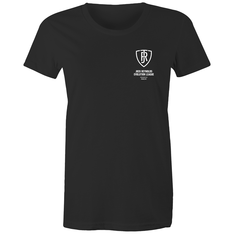 JOCK REYNOLDS EVOLUTION LEAGUE - WOMENS TSHIRT (BADGE REVERSE)