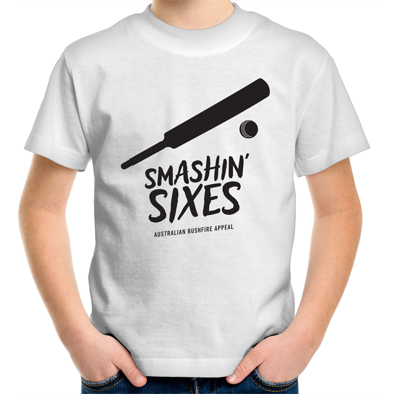 SMASHIN’ SIXES - BUSHFIRE RELIEF KIDS YOUTH T-SHIRT