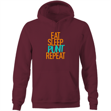 Load image into Gallery viewer, EAT SLEEP PUNT REPEAT - HOODIE (DARK MODE)