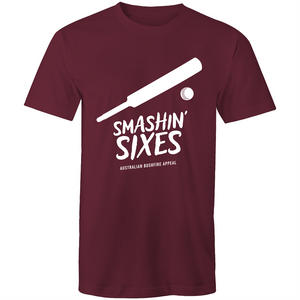 SMASHIN' SIXES - BUSHFIRE APPEAL T-SHIRT (REVERSE)