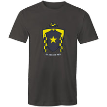Load image into Gallery viewer, SILVER ON RED T-SHIRT