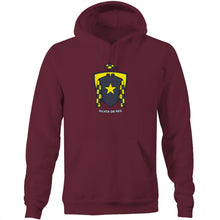 Load image into Gallery viewer, SILVER ON RED HOODIE