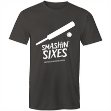 Load image into Gallery viewer, SMASHIN&#39; SIXES - BUSHFIRE APPEAL T-SHIRT (REVERSE)